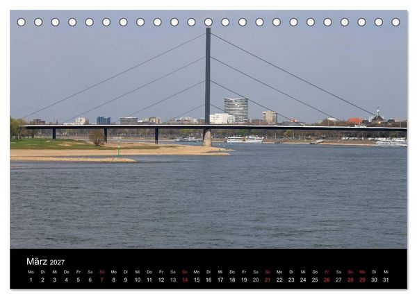 Produktbild: Von Ufer zu Ufer, Wege &uuml;ber den Rhein in D&uuml;sseldorf (Tischkalender 2027 DIN A5 quer), CALVENDO Monatskalender