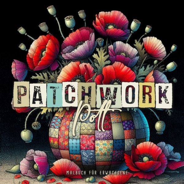 Patchwork Pott Malbuch für Erwachsene