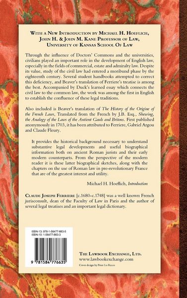Produktbild: The History of the Roman or Civil Law