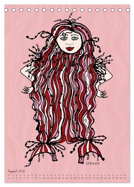 Produktbild: Die HAIRSTYLAS Trendfrisuren (Tischkalender 2026 DIN A5 hoch), CALVENDO Monatskalender