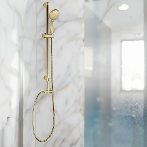 Produktbild: Edelstahl Duschschlauch Mod. Brass 150 cm Gold, 1/2" Standardanschluss, Verdrehschutz