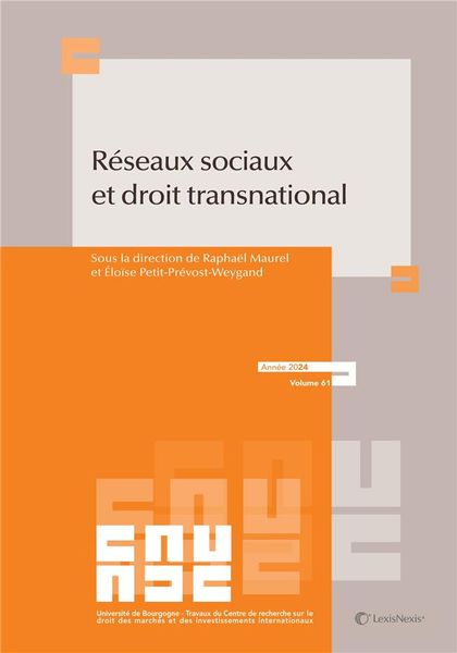 Produktbild: Reseaux sociaux et droit