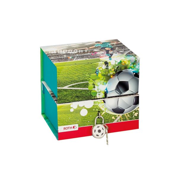 Produktbild: Roth Spardose 2 Boxen mit 2 F&auml;chern Fu&szlig;ballstar