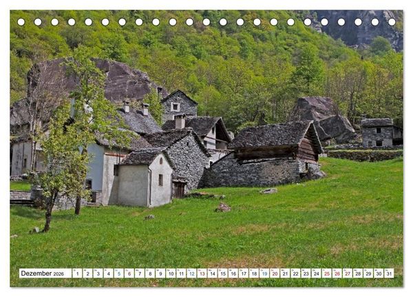 Produktbild: Tessin, Impressionen aus der Italienischen Schweiz (Tischkalender 2026 DIN A5 quer), CALVENDO Monatskalender
