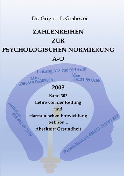 Produktbild: Zahlenreihen zur Psychologischen Normierung / Zahlenreihen zur Psychologischen Normierung A-O