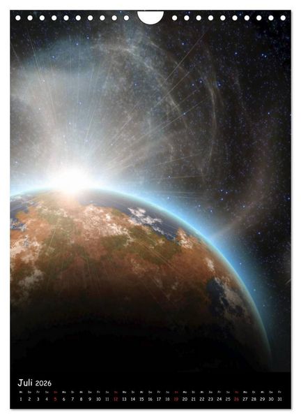 Produktbild: Die Welt der Planeten (Wandkalender 2026 DIN A4 hoch), CALVENDO Monatskalender