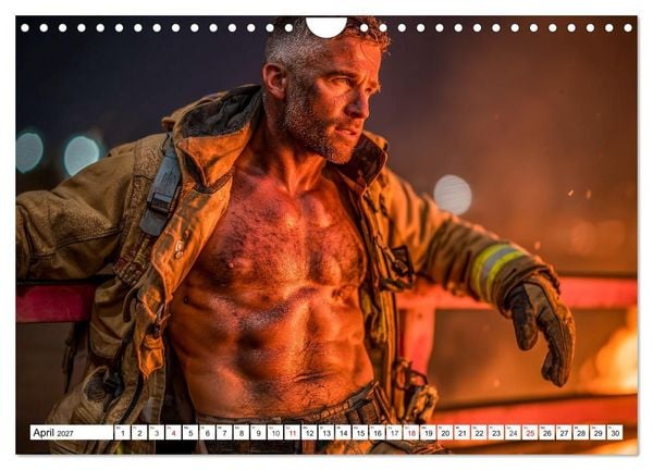 Produktbild: Feuerwehrm&auml;nner - Sexy K&ouml;rper und hei&szlig;e Flammen (Wandkalender 2027 DIN A4 quer), CALVENDO Monatskalender