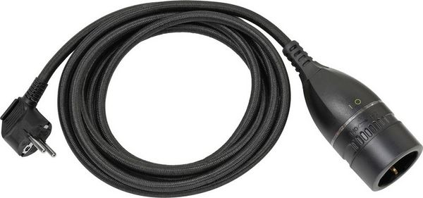 Brennenstuhl 1161830030 Strom Verlängerungskabel Schwarz 5.00m H05VV 3G 1,5mm²