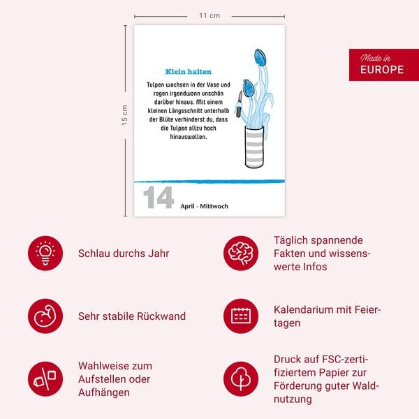 Produktbild: Lifehacks Tagesabrei&szlig;kalender 2027 - Der hilfreichste Kalender aller Zeiten