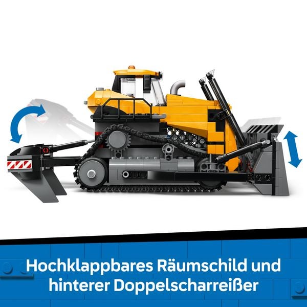 Produktbild: LEGO City Gelber Bulldozer, Spielset f&uuml;r Kinder ab 8 Jahren 60466