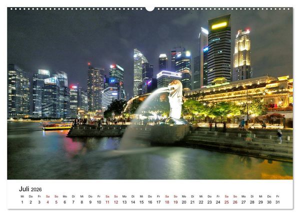 Produktbild: Singapur - Perle S&uuml;dostasiens (Wandkalender 2026 DIN A2 quer), CALVENDO Monatskalender