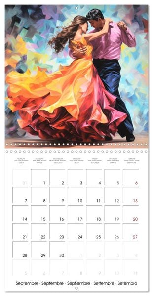 Produktbild: Danse passion (Calendrier mural carr&eacute; 2026 30x30 cm) Calendrier double avec une page pour vos prises de notes