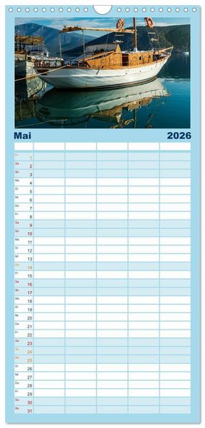 Produktbild: Familienplaner 2026 - Peloponnes - Einladung zum Chillen mit 5 Spalten (Wandkalender, 21 x 45 cm) CALVENDO