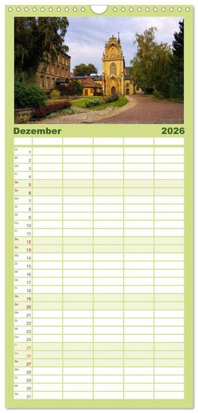 Produktbild: Familienplaner 2026 - Saale-Unstrut - Region aus Wein und Stein mit 5 Spalten (Wandkalender, 21 x 45 cm) CALVENDO