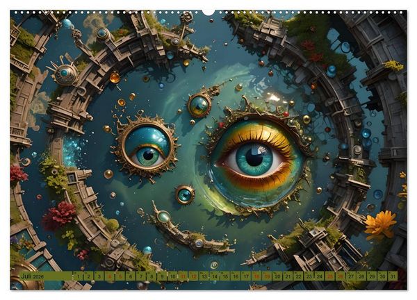 Produktbild: Magische Augen (hochwertiger Premium Wandkalender 2026 DIN A2 quer), Kunstdruck in Hochglanz