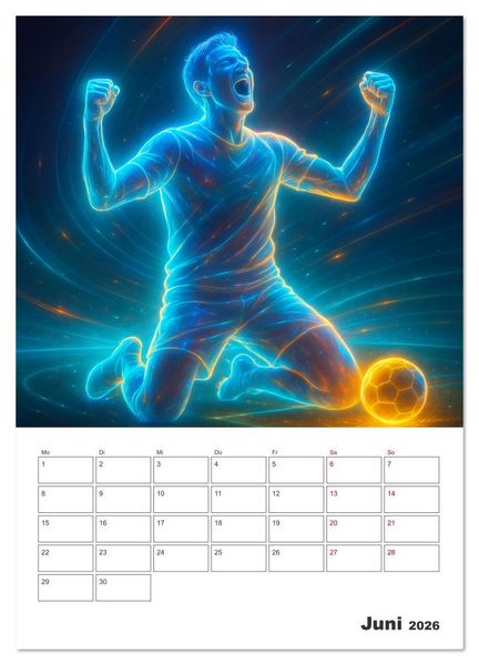 Produktbild: Vision Fu&szlig;ball Licht - Kraft - Spiel (Wandkalender 2026 DIN A4 hoch), CALVENDO Monatskalender