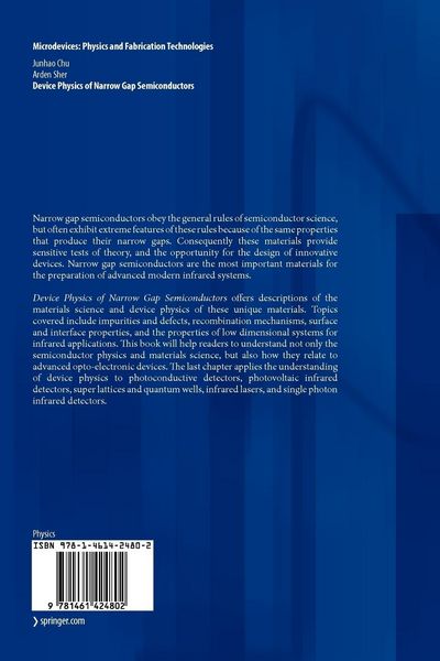 Produktbild: Device Physics of Narrow Gap Semiconductors