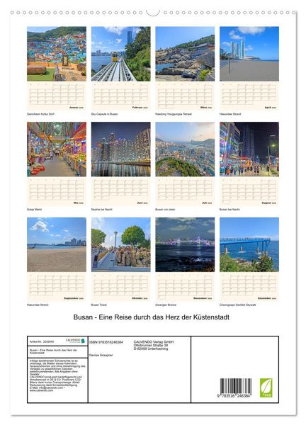 Produktbild: Busan - Eine Reise durch das Herz der K&uuml;stenstadt (hochwertiger Premium Wandkalender 2026 DIN A2 hoch), Kunstdruck in Hochglanz