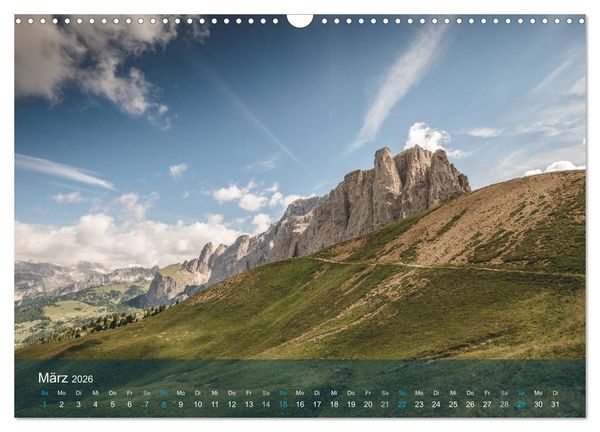 Produktbild: die dolomiten (Wandkalender 2026 DIN A3 quer), CALVENDO Monatskalender