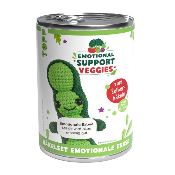 Produktbild: Emotional Support Veggies H&auml;kelset Erbse