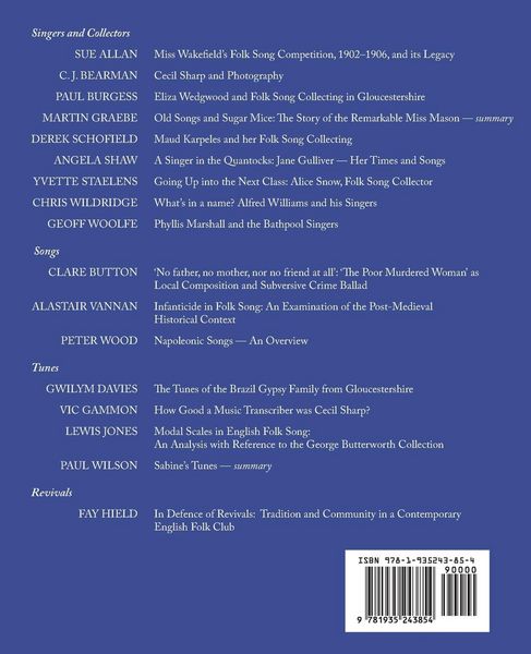 Produktbild: Proceedings of the EFDSS Folk Song Conference 2013