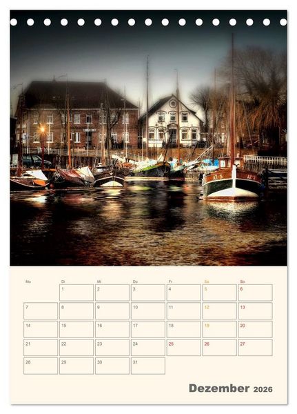 Produktbild: Ostfriesland - Carolinensiel, der Museumshafen (Tischkalender 2026 DIN A5 hoch), CALVENDO Monatskalender