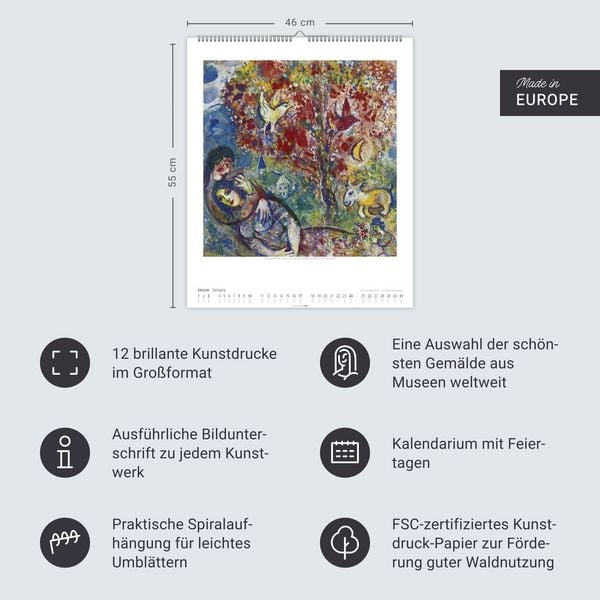 Produktbild: Marc Chagall Kalender 2027