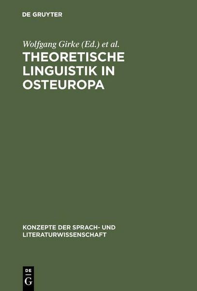Produktbild: Theoretische Linguistik in Osteuropa