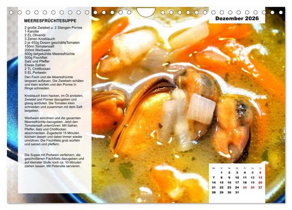 Produktbild: Aus der Suppenk&uuml;che. K&uuml;chenkalender mit tollen Rezepten (Wandkalender 2026 DIN A4 quer), CALVENDO Monatskalender