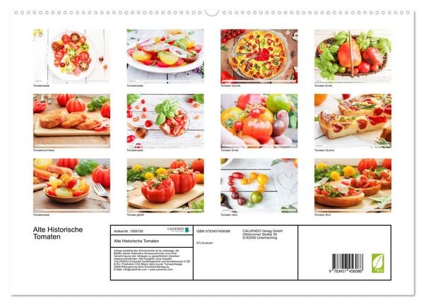 Produktbild: Alte Historische Tomaten (hochwertiger Premium Wandkalender 2026 DIN A2 quer), Kunstdruck in Hochglanz