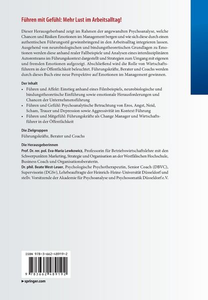 Produktbild: F&uuml;hrung und Gef&uuml;hl