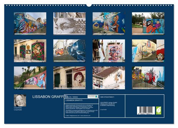 Produktbild: LISSABON GRAFFITI (hochwertiger Premium Wandkalender 2026 DIN A2 quer), Kunstdruck in Hochglanz