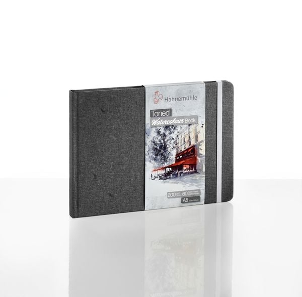 Produktbild: Hahnem&uuml;hle Papier Toned Watercolour Book, DIN A 5 Landschaftsformat, 200 g/m&sup2;