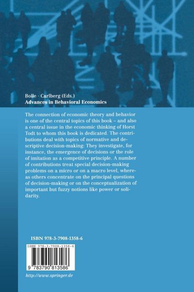 Produktbild: Advances in Behavioral Economics