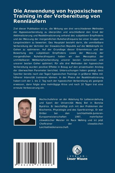 Produktbild: Die Anwendung von hypoxischem Training in der Vorbereitung von Rennl&auml;ufern