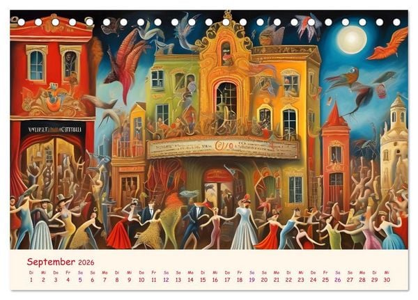 Produktbild: Absurdes Theater - In surrealen Traumwelten versinken (Tischkalender 2026 DIN A5 quer), CALVENDO Monatskalender