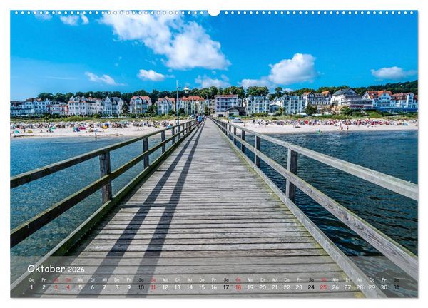 Produktbild: K&uuml;stenimpressionen von den Ostseeinseln R&uuml;gen und Usedom (hochwertiger Premium Wandkalender 2026 DIN A2 quer), Kunstdruck in Hochglanz