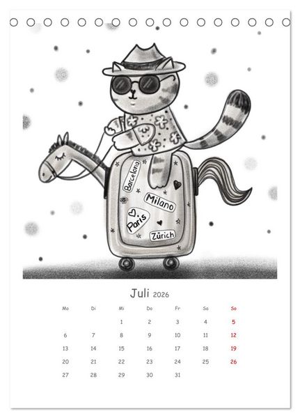 Produktbild: LEOPOLD DER DRITTE - Ein unglaublich liebenswerter Kater (Tischkalender 2026 DIN A5 hoch), CALVENDO Monatskalender