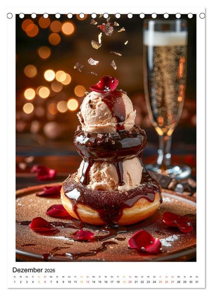 Produktbild: Donuts f&uuml;r Gourmets (Tischkalender 2026 DIN A5 hoch), CALVENDO Monatskalender