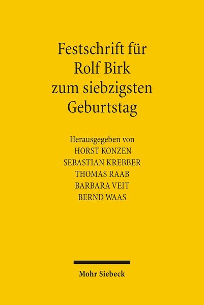 Produktbild: Festschrift f&uuml;r Rolf Birk zum siebzigsten Geburtstag