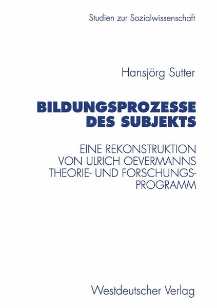 Produktbild: Bildungsprozesse des Subjekts