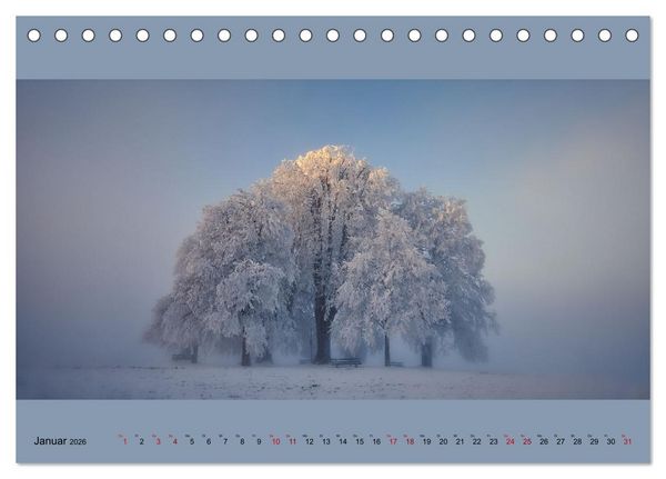 Produktbild: Fogscapes - magische Nebellandschaften (Tischkalender 2026 DIN A5 quer), CALVENDO Monatskalender
