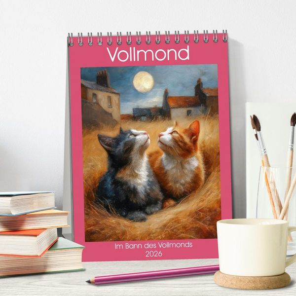 Produktbild: Vollmond - Im Bann des Vollmonds (Tischkalender 2026 DIN A5 hoch), CALVENDO Monatskalender