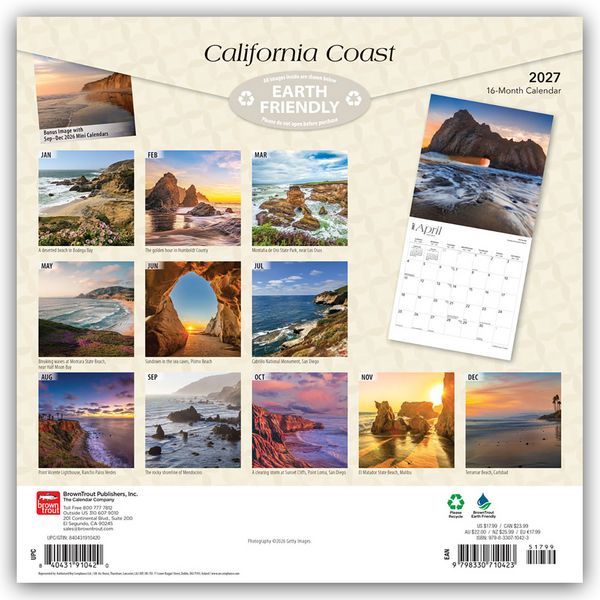 Produktbild: California Coast &ndash; Kalifornische K&uuml;ste 2027 &ndash; 16-Monatskalender
