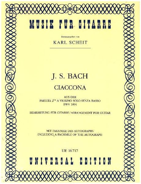 Produktbild: Bach, J: Chaconne