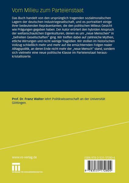 Produktbild: Vom Milieu zum Parteienstaat