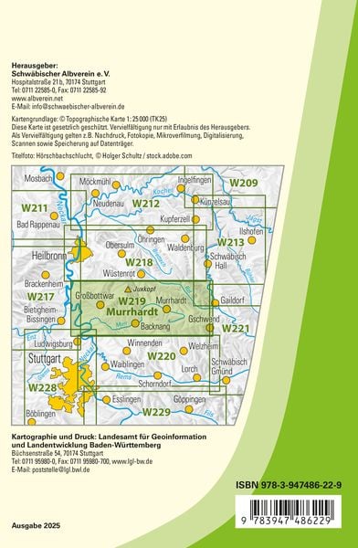 Produktbild: W219 Murrhardt - Bottwartal, Spiegelberg, Backnang