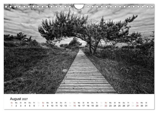 Produktbild: Ostseebad Zingst - Impressionen in Schwarz-Wei&szlig; (Wandkalender 2027 DIN A4 quer), CALVENDO Monatskalender