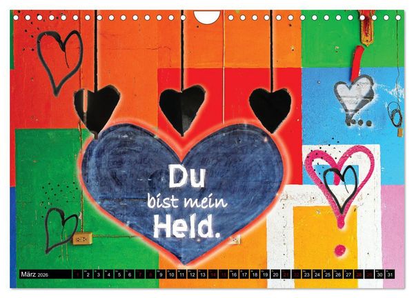 Produktbild: Herzig Liebesbotschaften (Wandkalender 2026 DIN A4 quer), CALVENDO Monatskalender