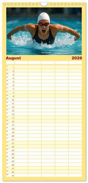 Produktbild: Familienplaner 2026 - Spirit of Motion mit 5 Spalten (Wandkalender, 21 x 45 cm) CALVENDO
